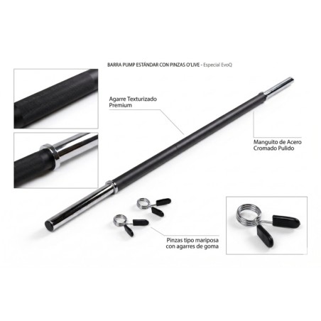 Barra Pump Estándar O’Live Fitness Ø 25 mm x 130 cm