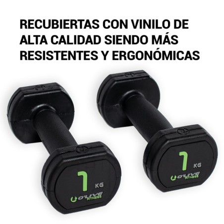 Mancuernas De Goma O'Live,1 Kg