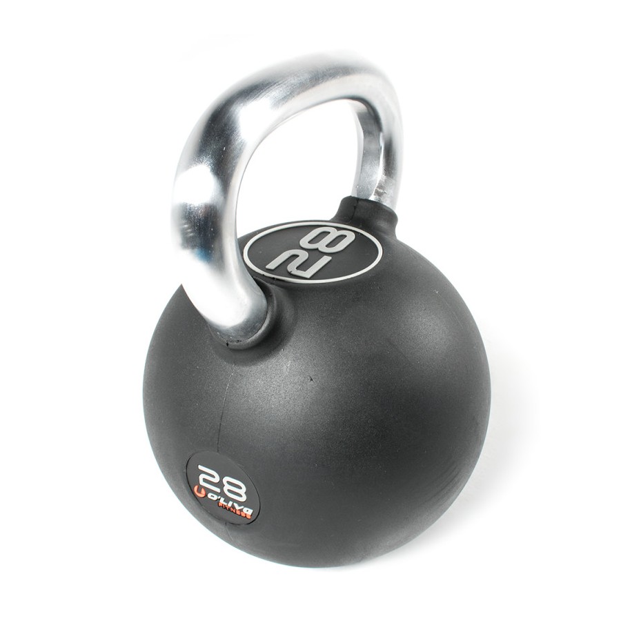 Kettlebell De Goma O'Live, 28 kg